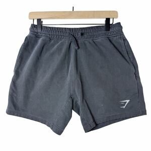 Gymshark Training Shorts 6" Black Elastic Waist Logo Gym Running Women's S